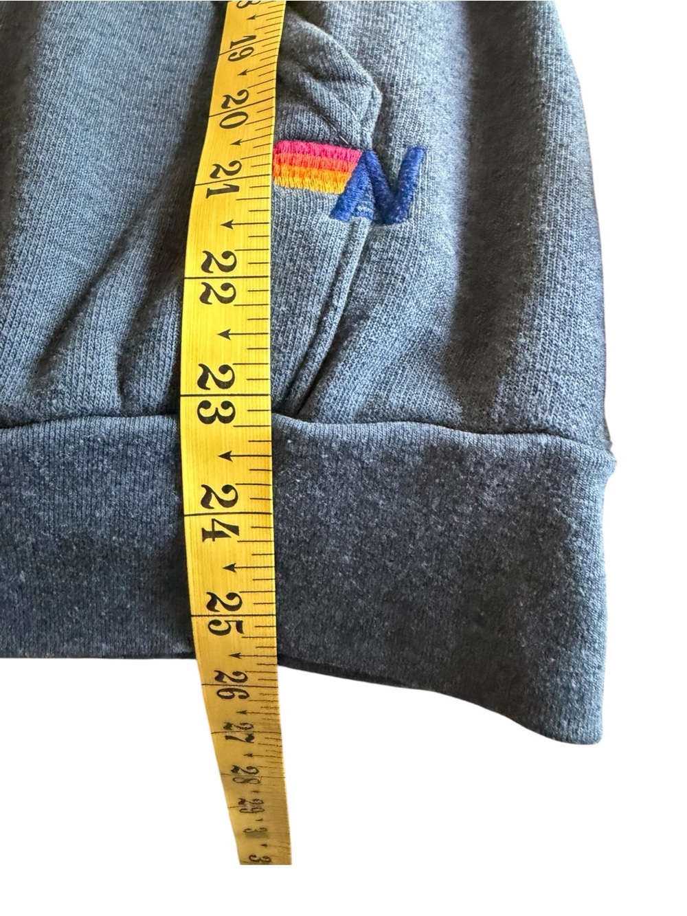 Aviator Nation Venice CA Rainbow Logo Pullover Hoodie Gray Large Made in USA - Picture 7 of 7